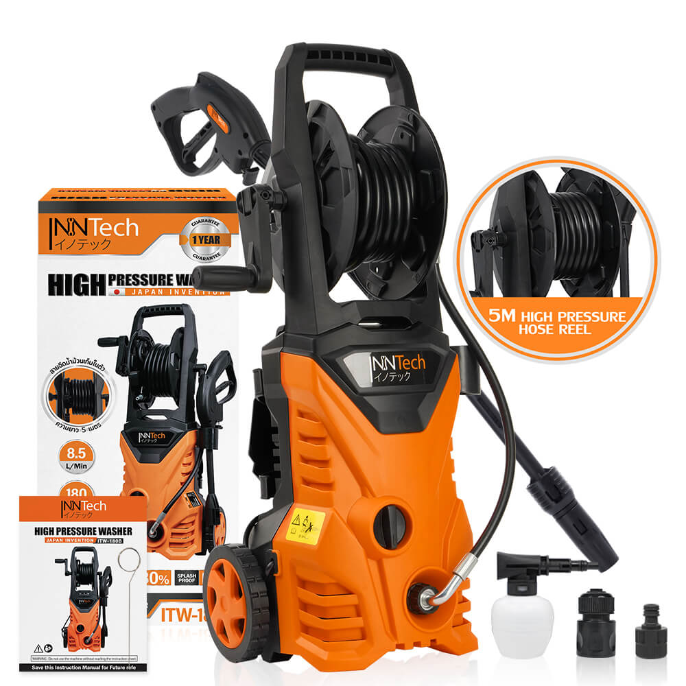 เครื่องฉีดน้ำแรงดันสูง InnTech รุ่น TMW-180B 180 บาร์ 2600